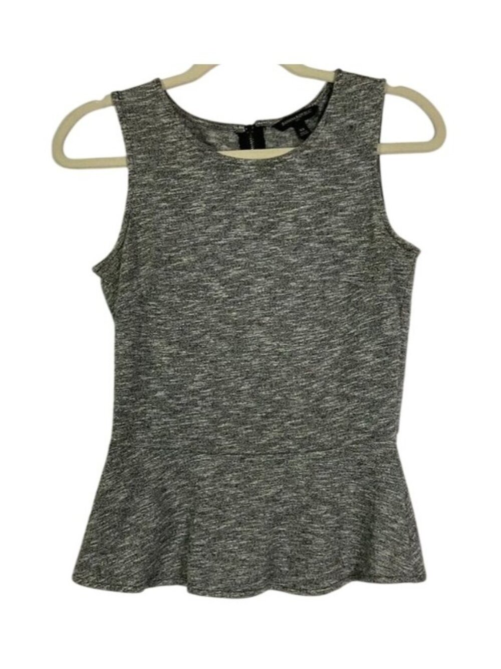 Banana Republic Gray Peplum Sleeveless Top XS Cotton Blend